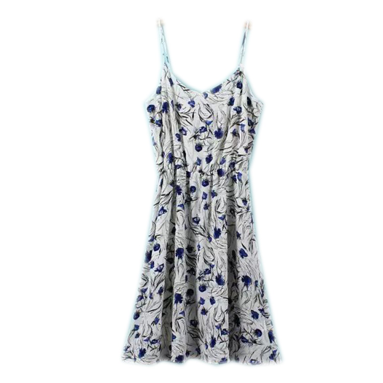 Spaghetti Strap Floral Summer Dress With V-neck On Luulla